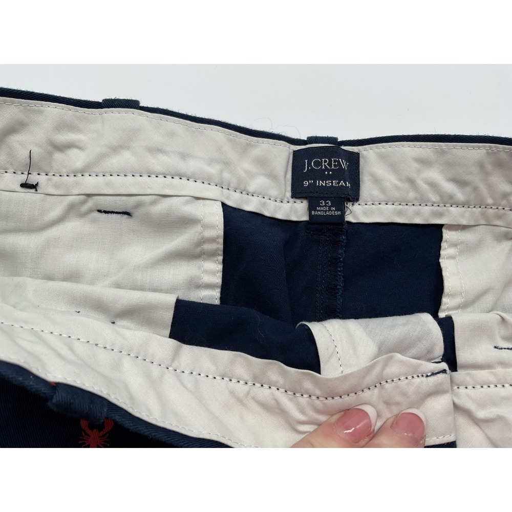 J.Crew Lobster Print Shorts Preppy Casual Flat Front Size 33 - Picture 4 of 10